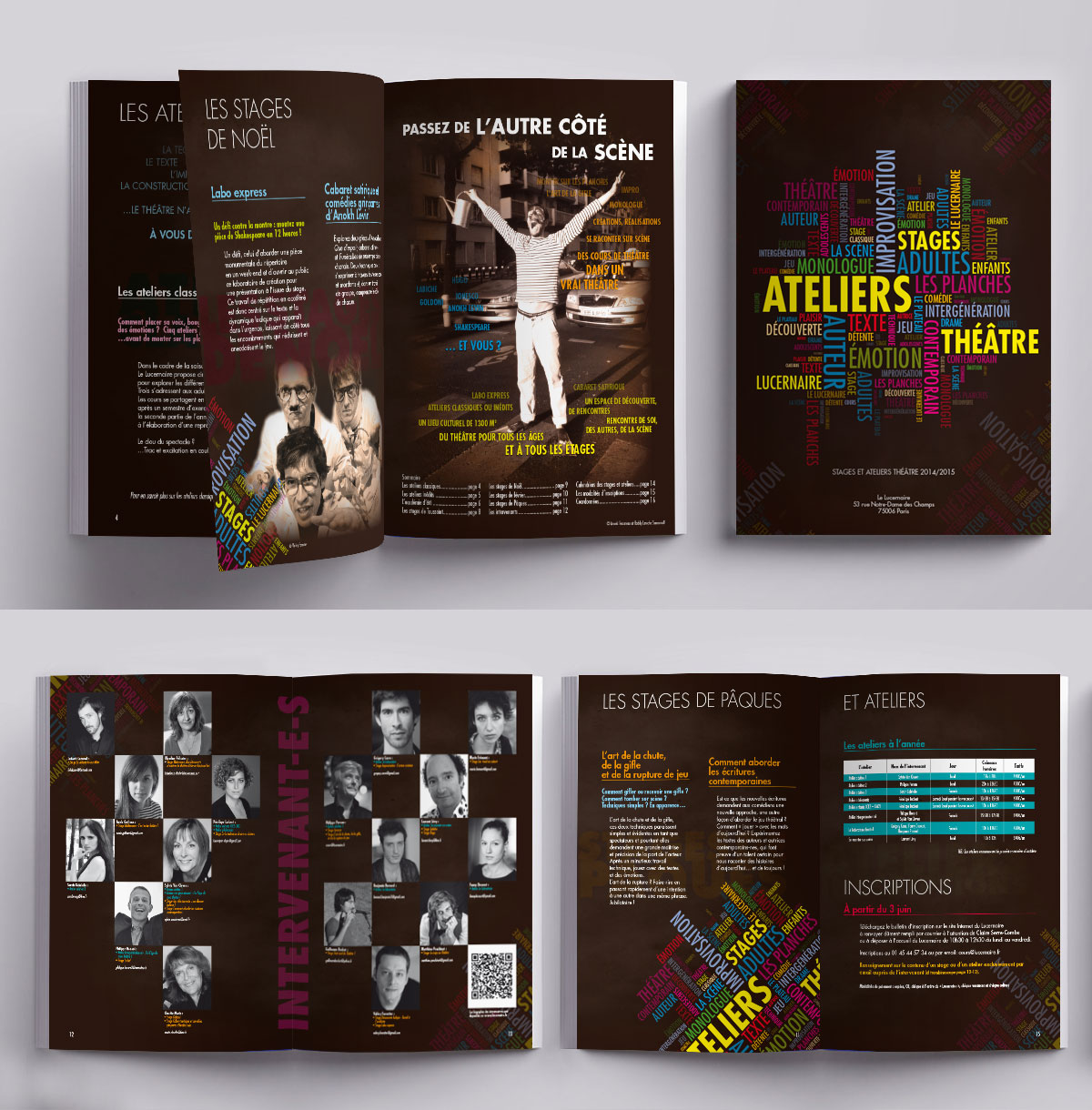 Infographiste indépendant, création et  mise en page de brochure ateliers théâtre