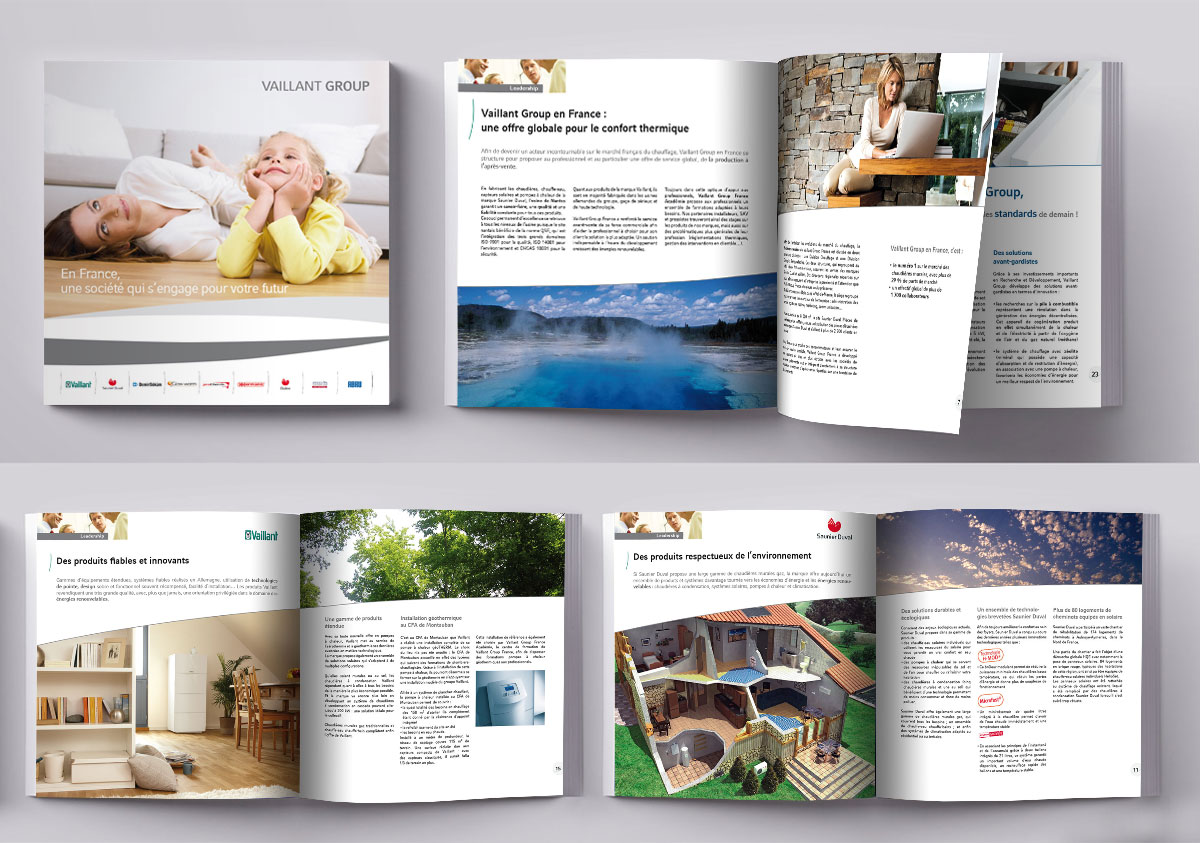 Infographiste indépendant, création et  mise en page de brochures sur le chauffage