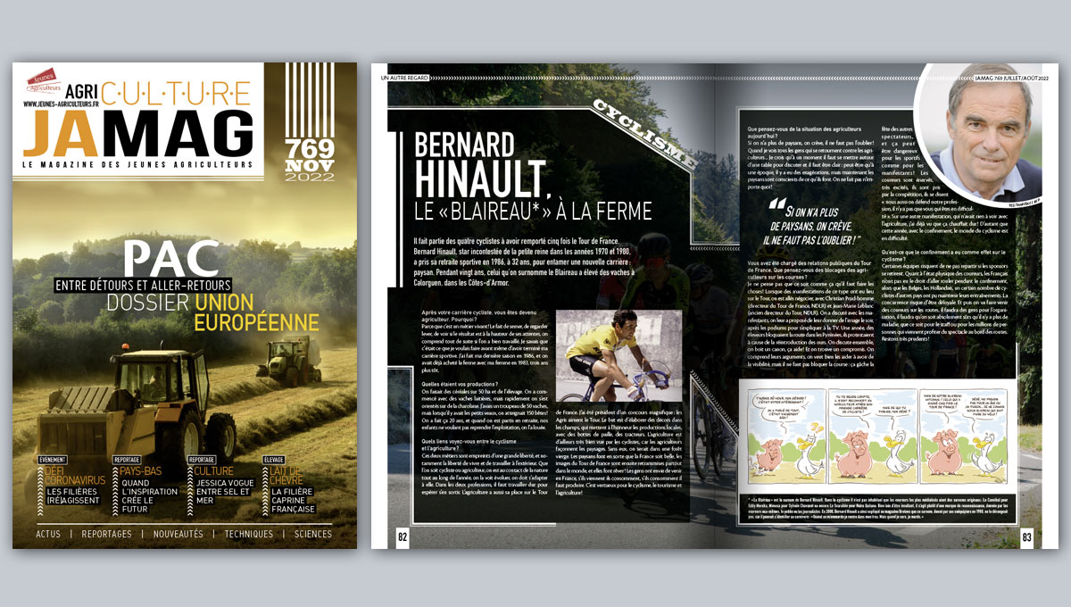 Infographiste indépendant, création et  mise en page de magazines sur les agriculteurs