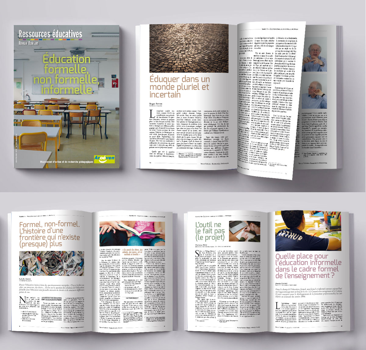 Infographiste Indépendant, création et mise en page de revues fournissant des ressources sur l'éducation