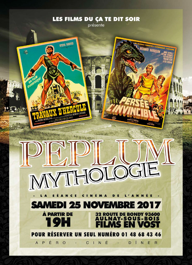 Infographiste Indépendant, création d'affiches de films, cinéma Péplum et Mythologie