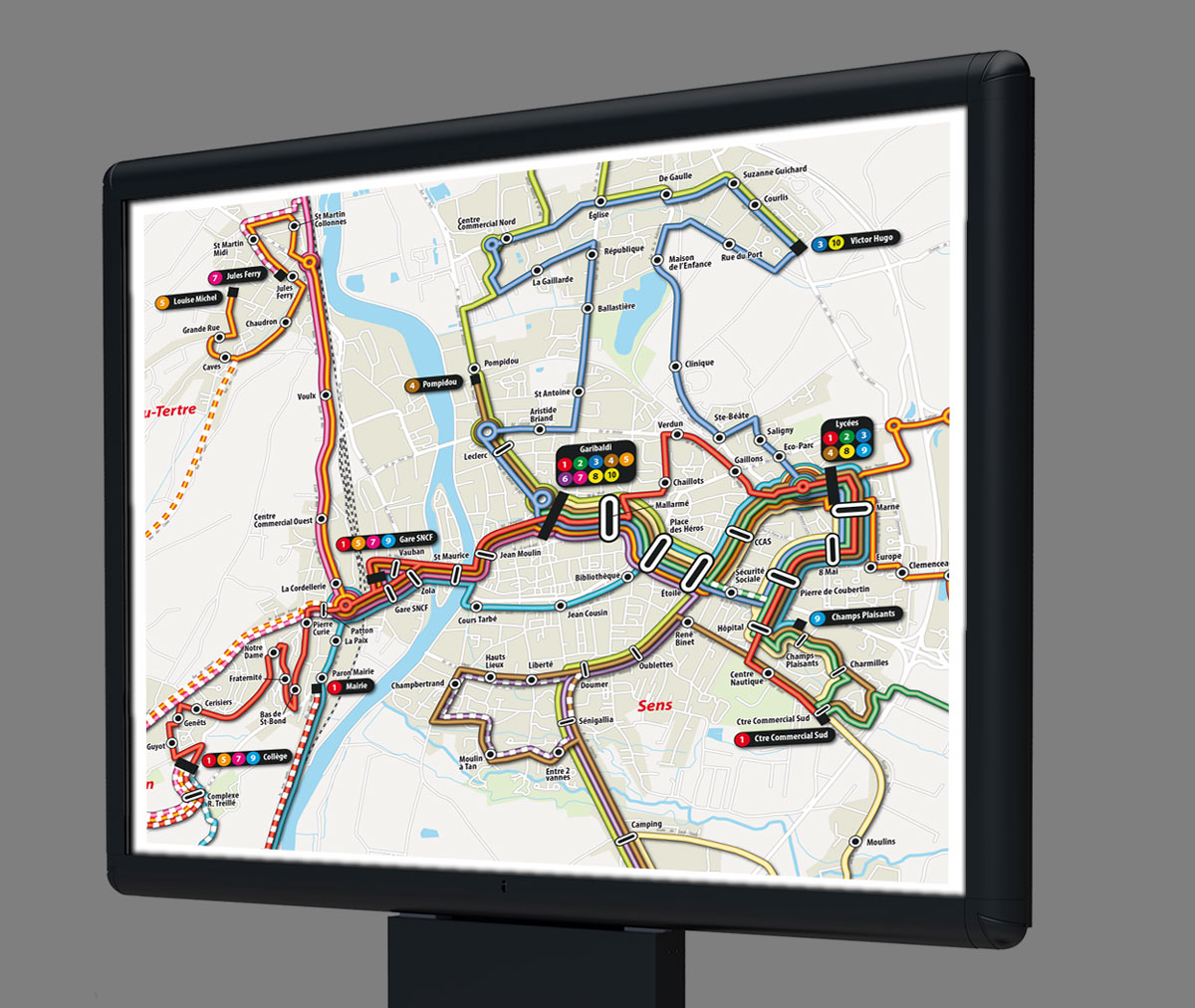 Infographiste indépendant, création et mise en page de cartographies et infographies, trajets de bus