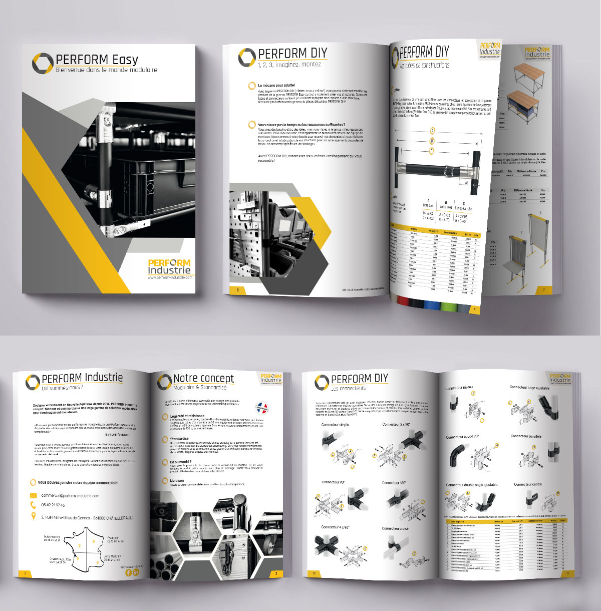 Infographiste indépendant, création et mise en page de catalogues de produits techniques