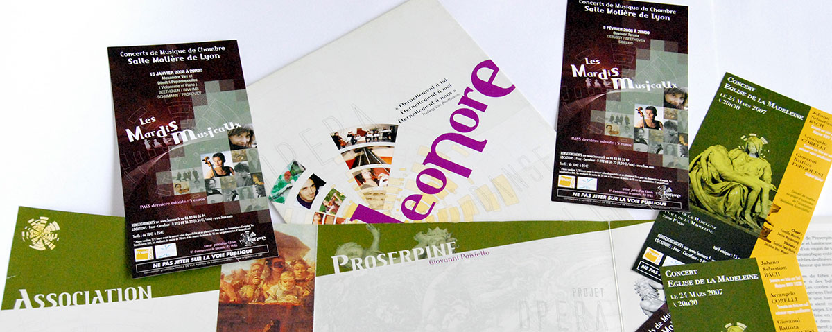 Infographiste indépendant, création et mise en page de flyers spectacle musique