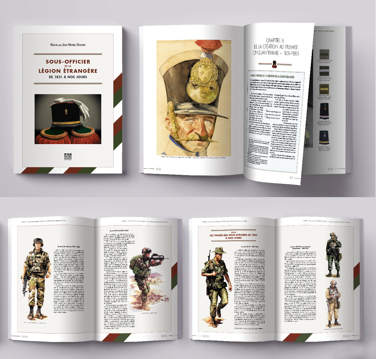 Création et mise en page de livres d'histoire sur les sous-officier de la légion étrangère