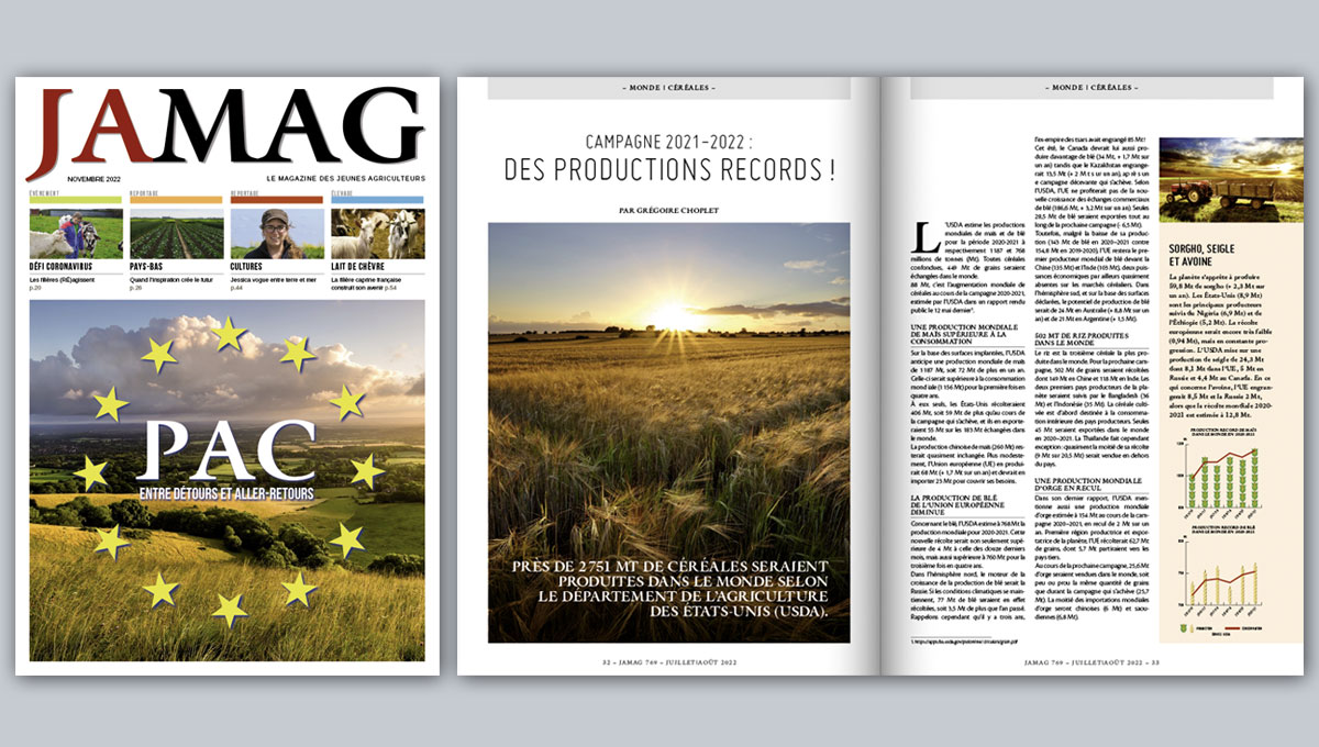 Infographiste indépendant, création et  mise en page de magazines sur l'agriculture'