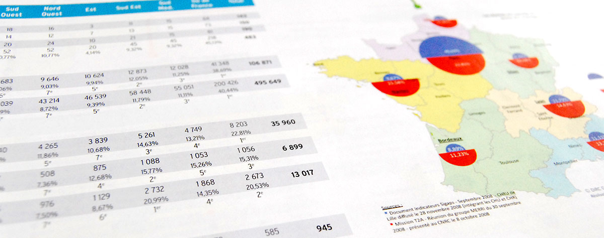 Infographiste indépendant, création et mise en page de rapports d'activité, réseau hospitalier