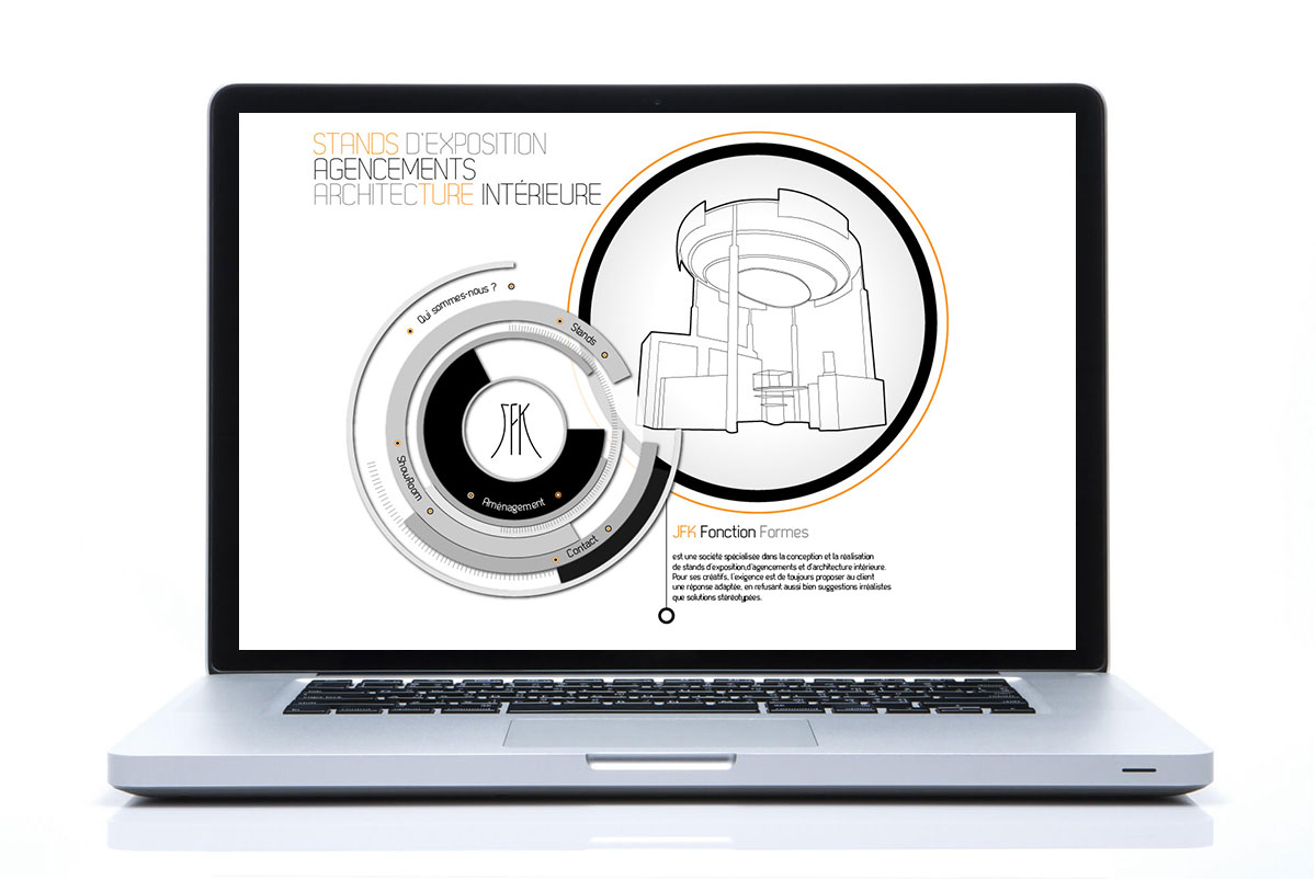 Infographiste indépendant, création de site internet pour stand d'exposition